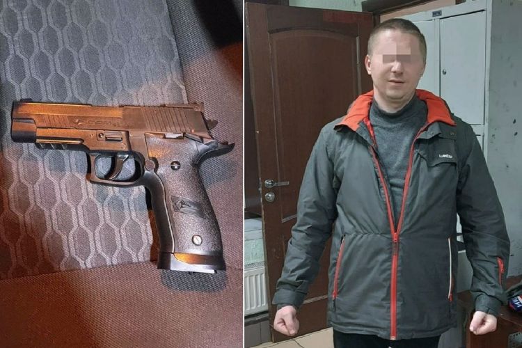 В Центральном районе сотрудники Росгвардии задержали нетрезвого гражданина с пневматическим пистолетом