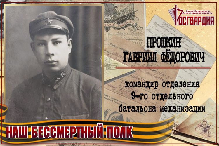 «НАШ БЕССМЕРТНЫЙ ПОЛК». ГАВРИИЛ ФЁДОРОВИЧ ПРОШКИН
