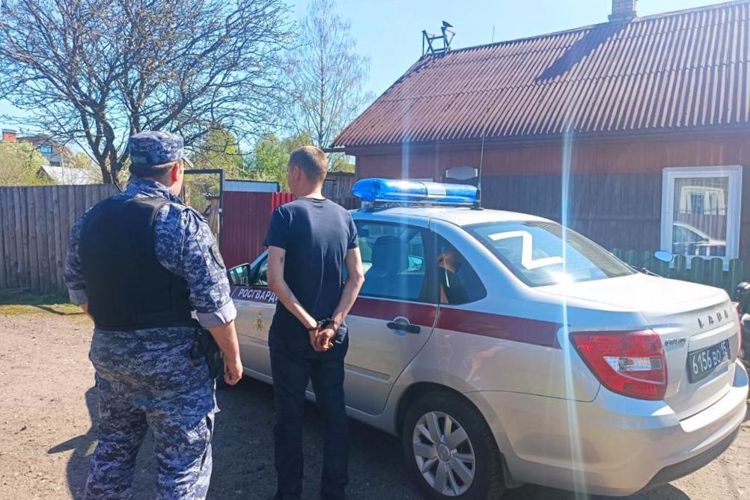 В Тихвине росгвардейцы задержали правонарушителя, пытавшегося проникнуть в частный дом