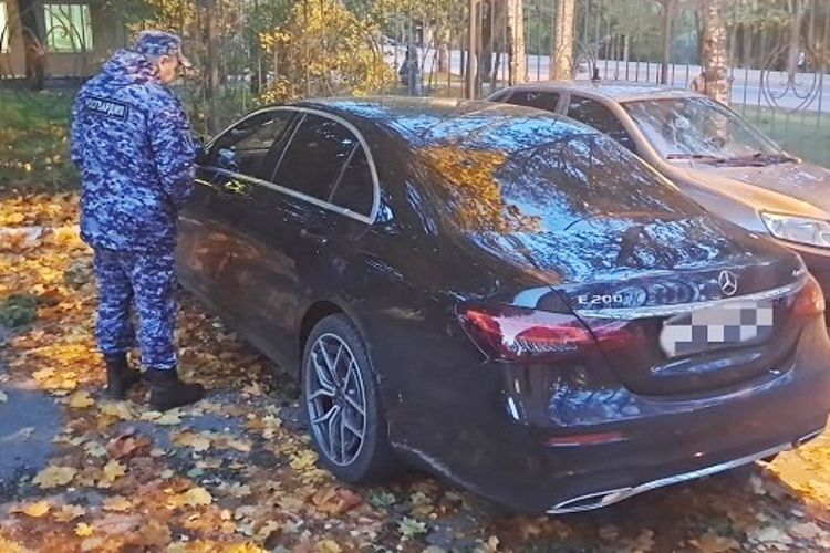 В поселке Репино сотрудники Росгвардии обнаружили объявленный в розыск автомобиль "Mercedes-Benz"