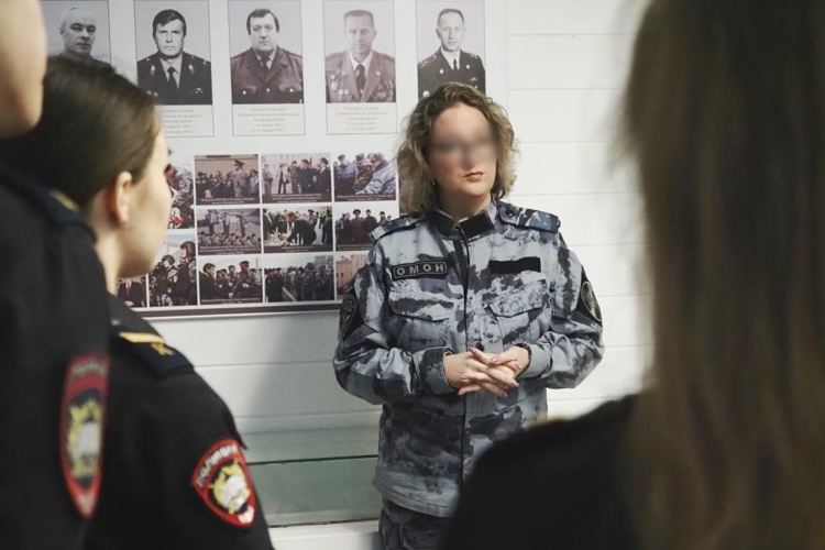 Базу расположения ОМОН "Бастион" посетили курсанты Санкт-Петербургского университета МВД России