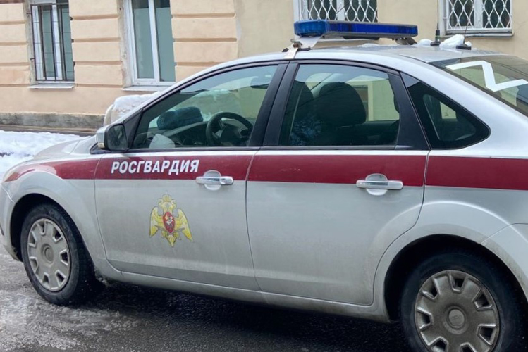 В Василеостровском районе сотрудники Росгвардии задержали хулигана, повредившего ногами припаркованную иномарку