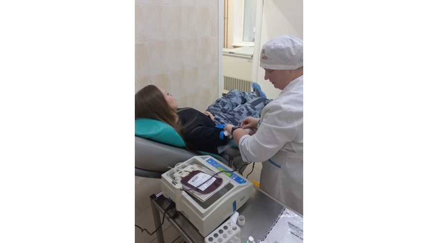 Сотрудники петербургского ОМОН «Бастион» сдали кровь для пациентов онкологического центра