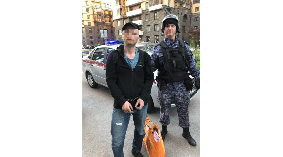 В Московском районе наряд Росгвардии задержал рецидивиста, пытавшегося похитить приборы учета в жилом комплексе