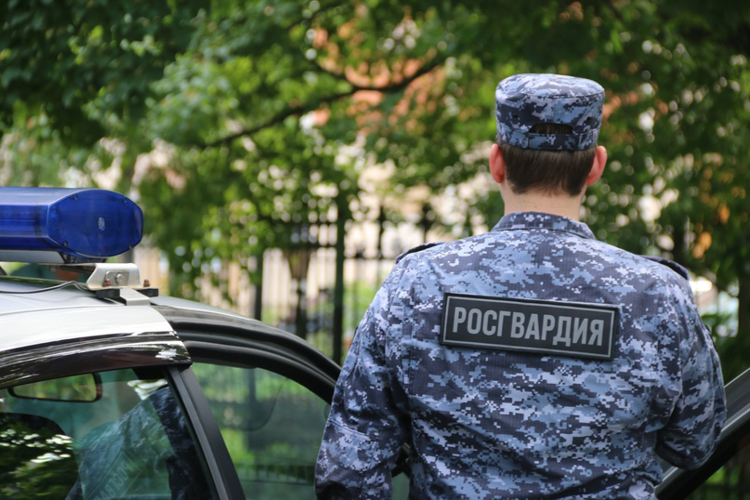 В Петроградском районе наряд Росгвардии задержали хулигана, угрожавшего ножом гражданам в Подковыровском саду