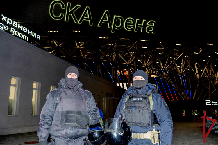Подразделения Росгвардии обеспечили правопорядок при проведении хоккейного матча «СКА» - «Локомотив»
