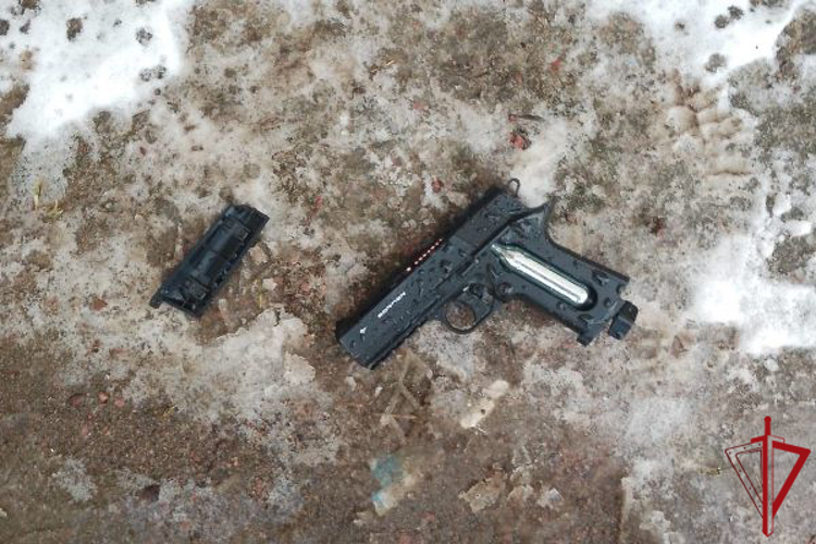 В Петергофе сотрудники Росгвардии задержали хулигана, угрожавшего подросткам пневматическим пистолетом