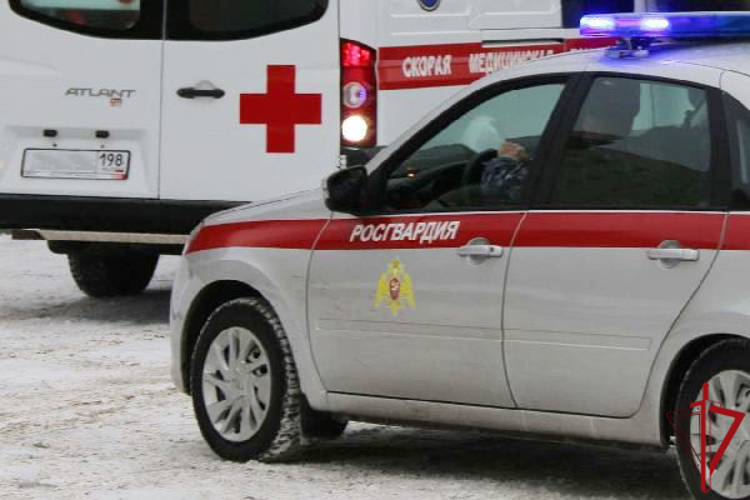 В Приморском районе наряд Росгвардии передал медикам пенсионерку, у которой резко ухудшилось самочувствие на улице