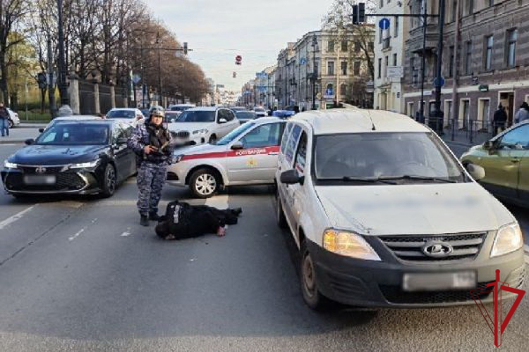 В Адмиралтейском районе наряд Росгвардии передал сотрудникам ДПС водителя, сбившего пешехода
