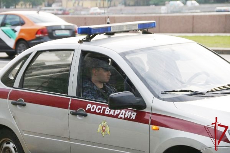 В Центральном районе наряд Росгвардии задержал хулигана, бросившего бутылку из-под шампанского на проезжую часть