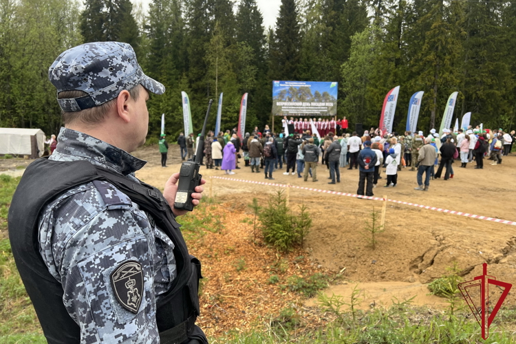 В Ленинградской области сотрудники Росгвардии присоединились к ежегодной экологической акции «Всероссийский день посадки леса».