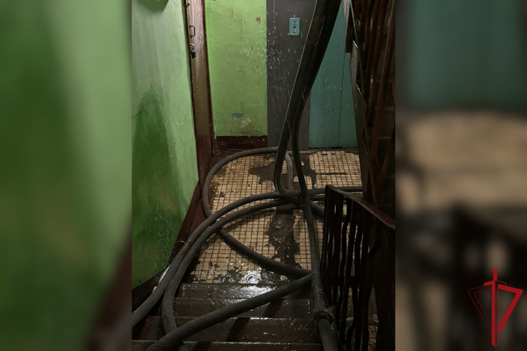 В Волхове росгвардейцы обнаружили возгорание в жилом доме и эвакуировали жильцов