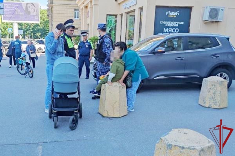 В Московском районе сотрудники Росгвардии вызвали медиков для ребенка, пострадавшего в результате ДТП