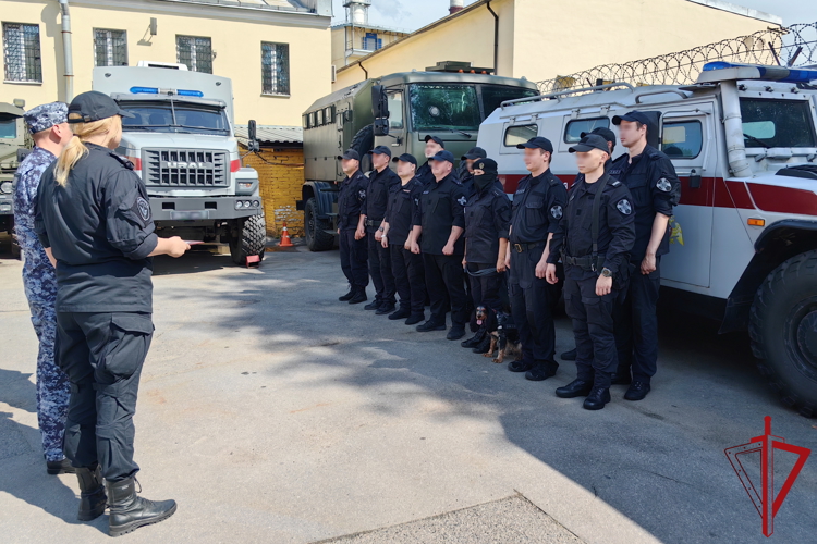 В петербургском ОМОН «Балтика» с почётом проводили на пенсию служебную минно-розыскную собаку