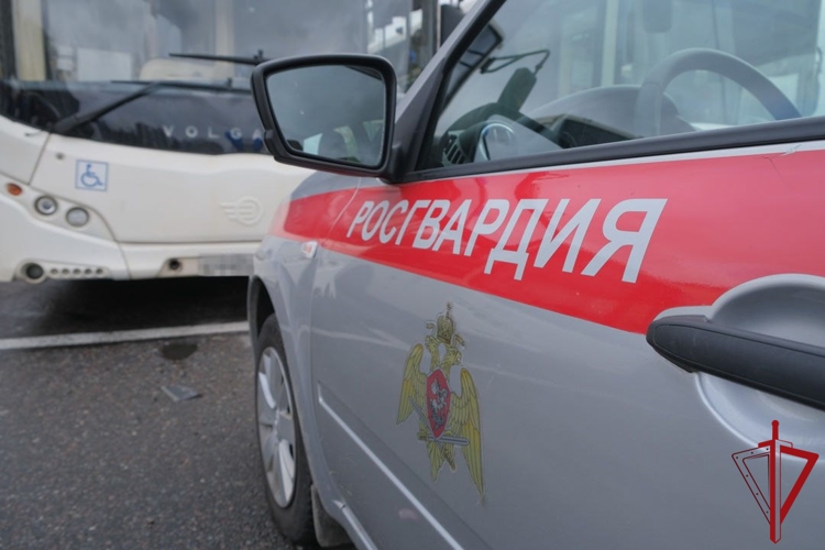 В Колпинском районе сотрудники Росгвардии задержали правонарушителей, повредивших остановку общественного транспорта
