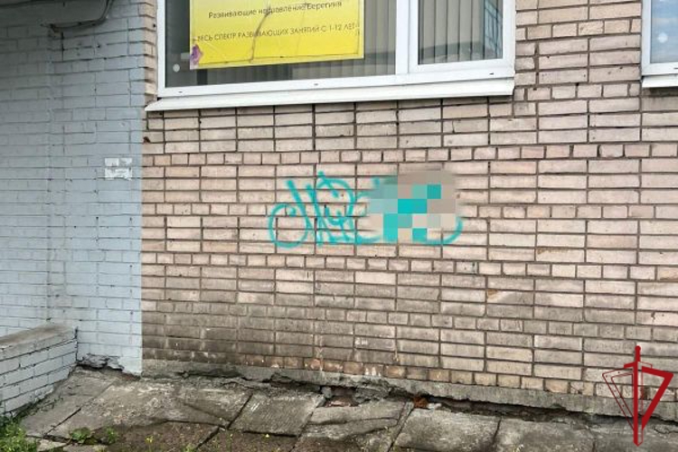 Петербургские росгвардейцы задержали шестерых вандалов, рисовавших краской на стенах зданий в трех районах города