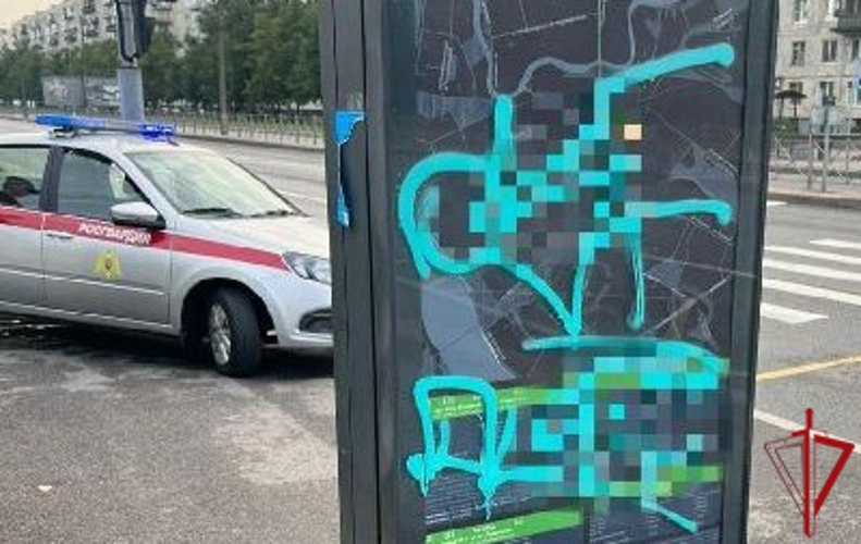 Петербургские росгвардейцы задержали шестерых вандалов, рисовавших краской на стенах зданий в трех районах города