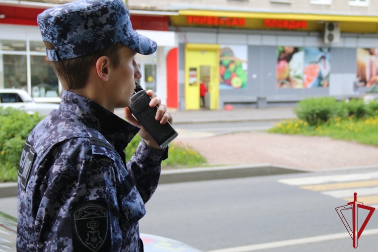 В Колпино сотрудники Росгвардии задержали хулигана, воспользовавшегося газовым баллончиком в ходе конфликта в магазине