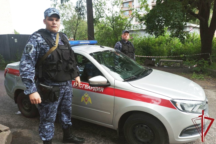 В Выборге наряд Росгвардии задержал гражданку, угрожавшую ножом женщине с ребёнком