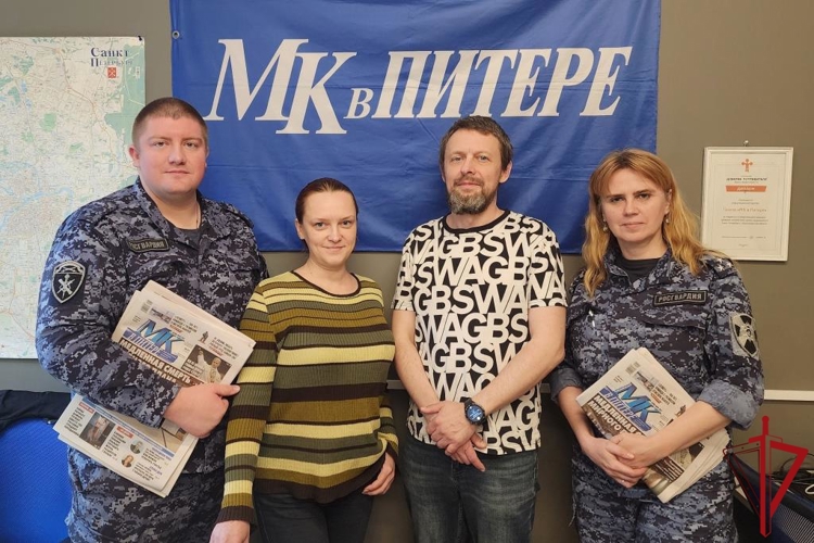 Представители пресс-службы ГУ Росгвардии провели рабочую встречу с руководством газеты «МК в Питере»