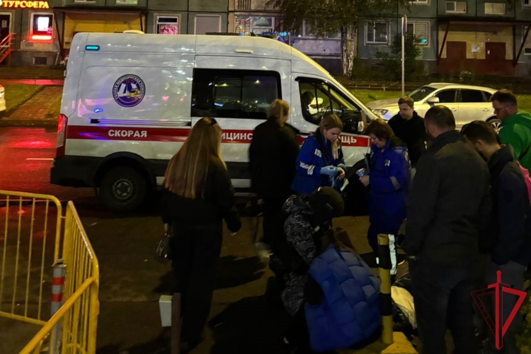Наряд Росгвардии задержал гражданку, нанесшую серьезную травму головы прохожему в Выборгском районе