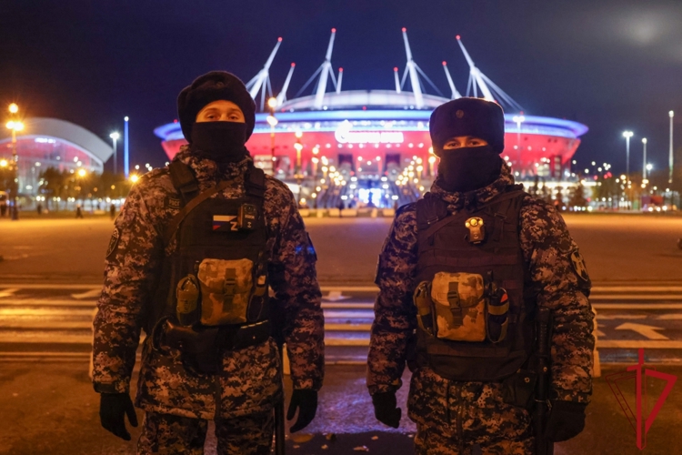 Сотрудники и военнослужащие Росгвардии приняли участие в обеспечении правопорядка во время международного футбольного матча