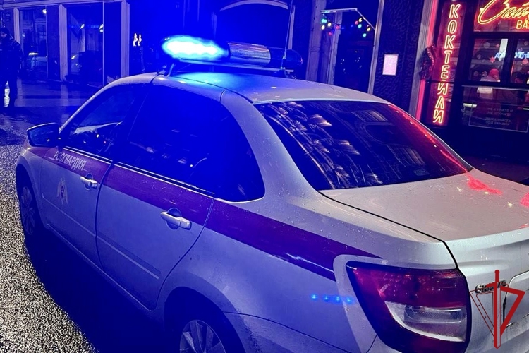 В Центральном районе сотрудники Росгвардии задержали вооруженного ножом дебошира, угрожавшего персоналу бара
