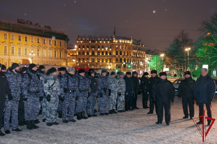 В Санкт-Петербурге подразделения Росгвардии обеспечили правопорядок в новогоднюю ночь