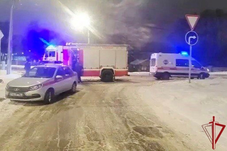 Петербургские росгвардейцы передали спасателям мужчину, спрыгнувшего с моста