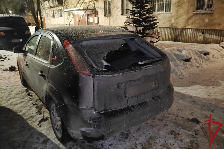 В поселке Ленинское сотрудники Росгвардии задержали хулигана, в ходе конфликта разбившего стекло припаркованного автомобиля