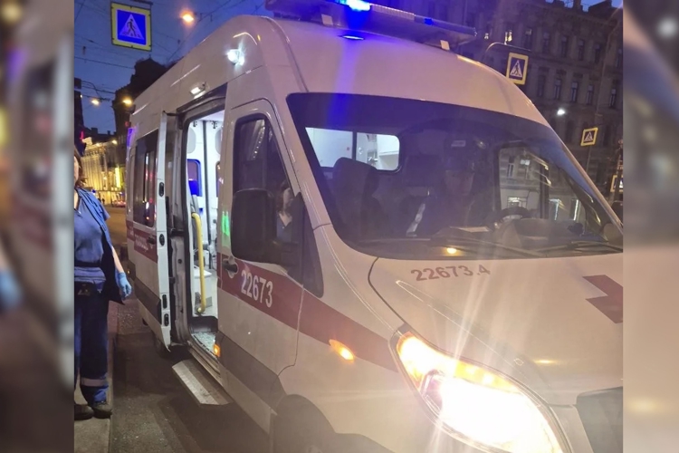 В центре Петербурга наряд Росгвардии задержал мужчину, разбившего стекло в автомобиле скорой помощи