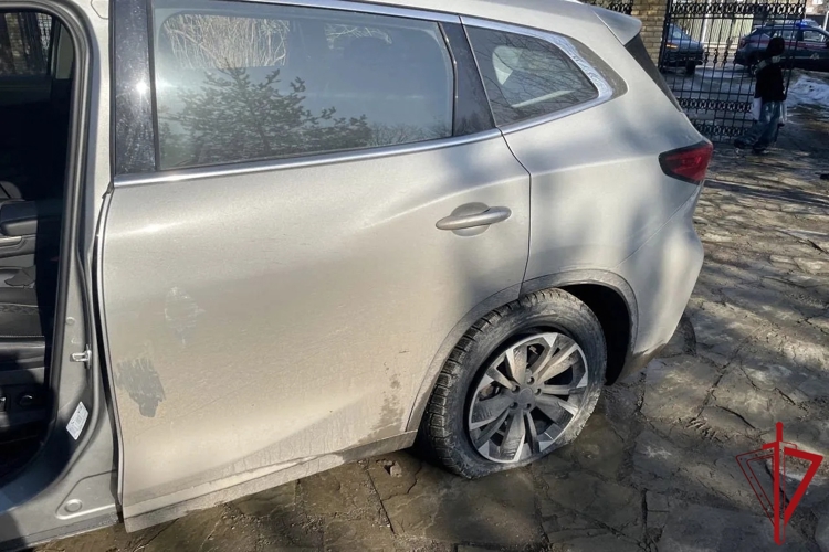 В Петродворцовом районе наряд Росгвардии задержал неадекватного водителя, протаранившего ворота частного дома