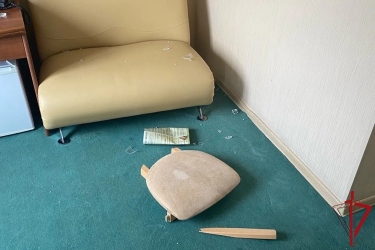 В Красногвардейском районе росгвардейцы задержали дебошира, повредившего имущество гостиницы