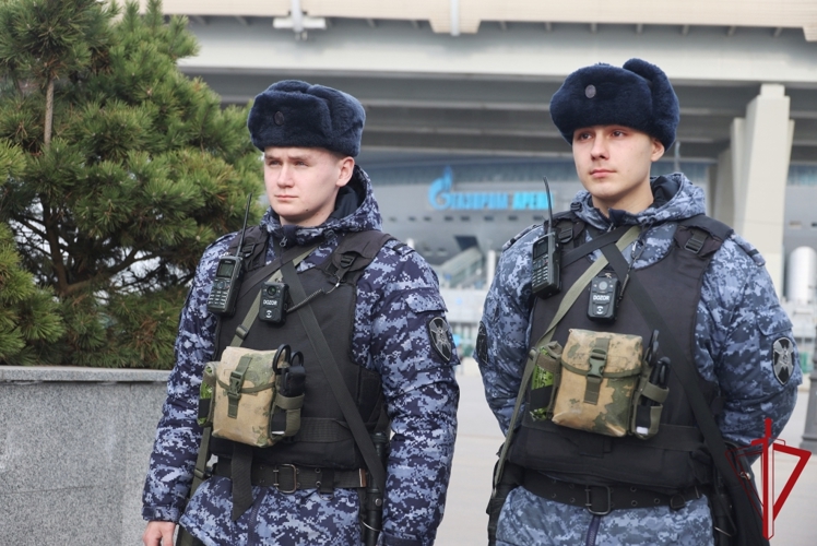 Сотрудники и военнослужащие Росгвардии обеспечили правопорядок во время международного футбольного матча