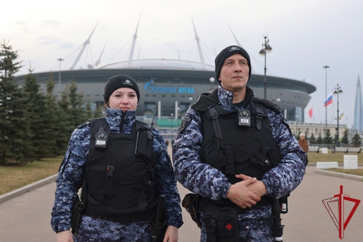 Сотрудники и военнослужащие Росгвардии обеспечили правопорядок во время международного футбольного матча
