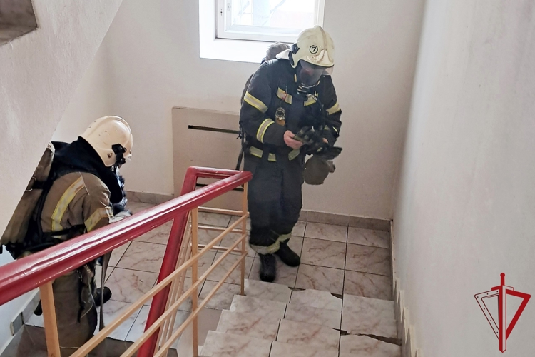 В Главном управлении Росгвардии прошли пожарно-тактические учения с участием сотрудников МЧС  