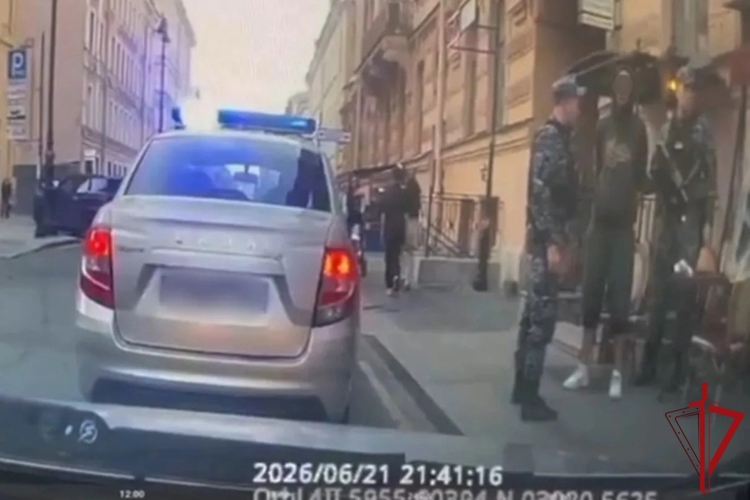 В Центральном районе сотрудники Росгвардии задержали правонарушителя, размахивавшего ножом на улице