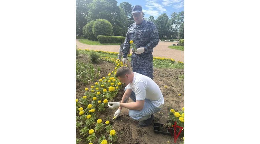 В Санкт-Петербурге и Ленинградской области сотрудники Росгвардии провели мероприятия, посвященные Дню России