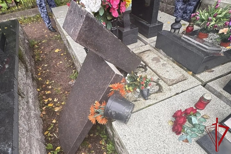 Наряд Росгвардии задержал правонарушителя, повредившего надгробие на кладбище в Санкт-Петербурге